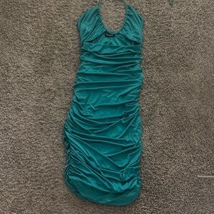 Etiquette Clothiers Teal Backless Dress